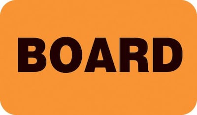 Behavior and Instruction Medical Labels, Board, Fluorescent Orange, 7/8x1-1/2, 500 Labels