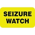 Diet and Medical Alert Medical Labels, Seizure Watch, Chartreuse, 7/8x1-1/2, 500 Labels