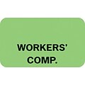 Insurance Chart File Medical Labels, Workers Comp., Fluorescent Green, 7/8x1-1/2, 500 Labels