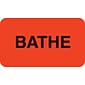 Behavior and Instruction Medical Labels, Bathe, Fluorescent Red, 7/8x1-1/2", 500 Labels