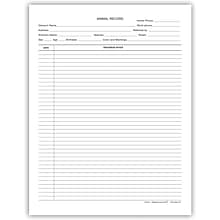 Medical Arts Press® Veterinary Animal Record Progress Notes, Narrow Ruled