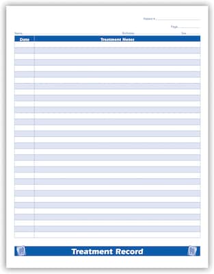 Medical Arts Press® Dental Treatment Record Form; 2-Sided