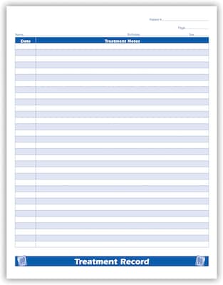 Medical Arts Press® Dental Treatment Record Form; 2-Sided