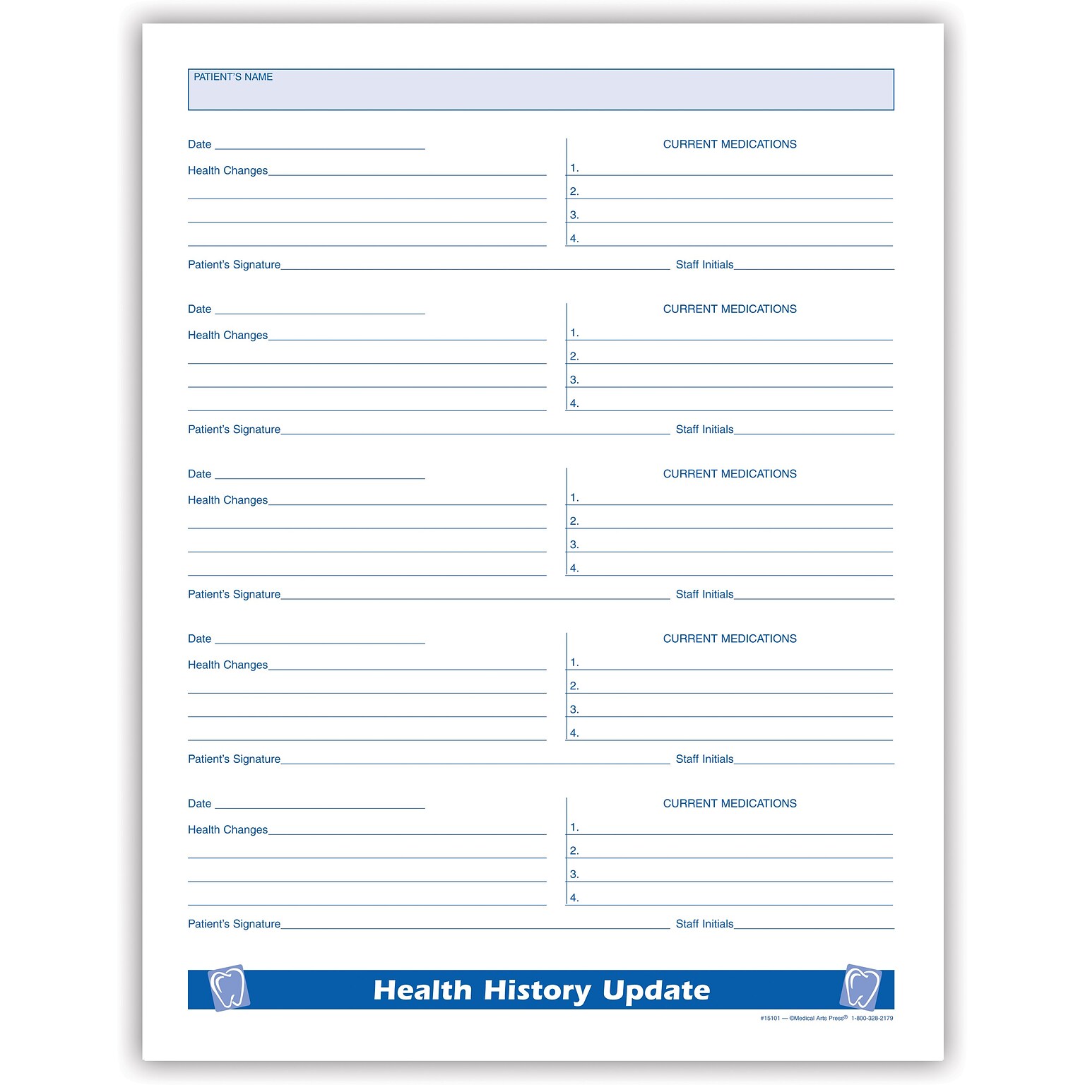Medical Arts Press FormFamily Dental History Update Form (20610)