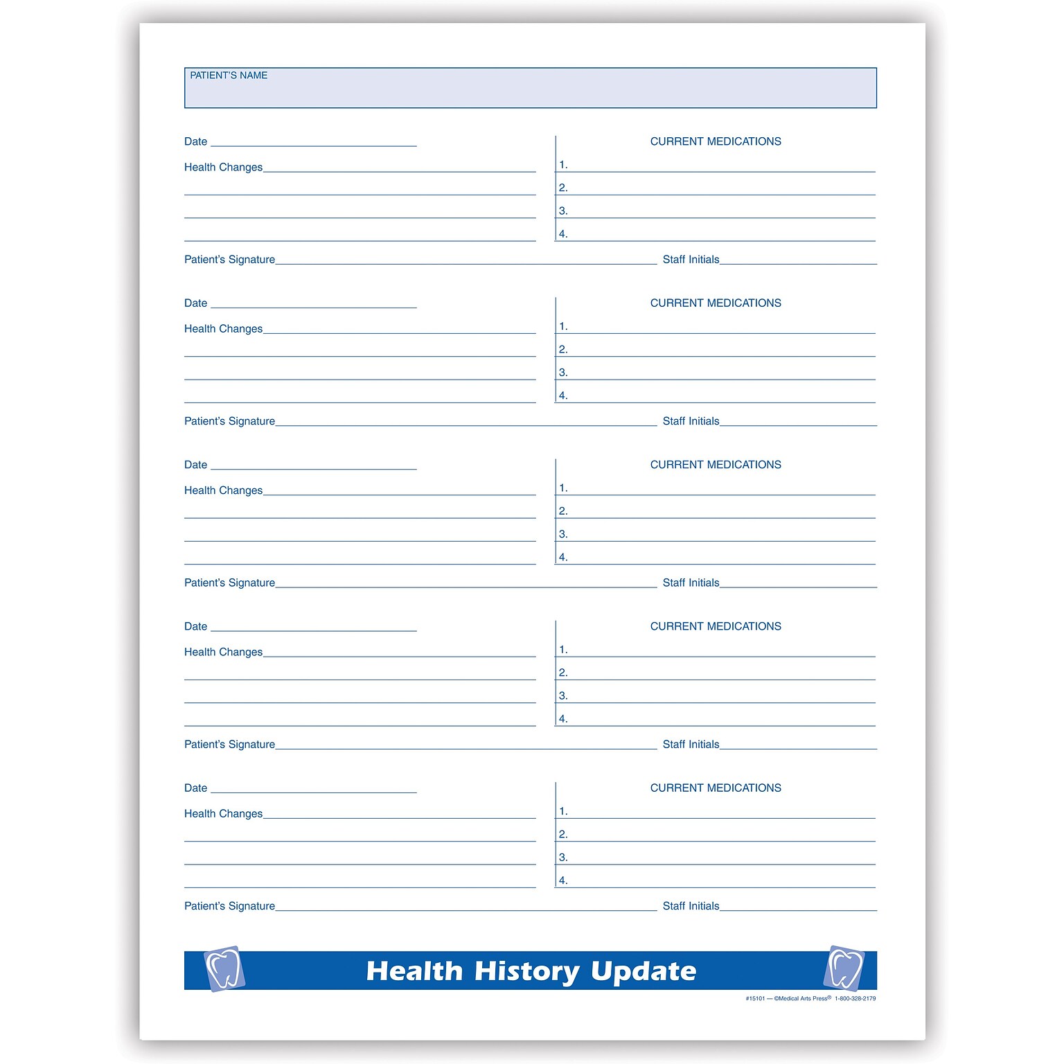 Medical Arts Press® FormFamily Dental History Update Form