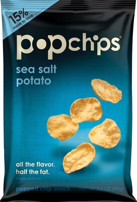 Popchips™, Sea Salt, 3.5 oz., 12 Bags/Box