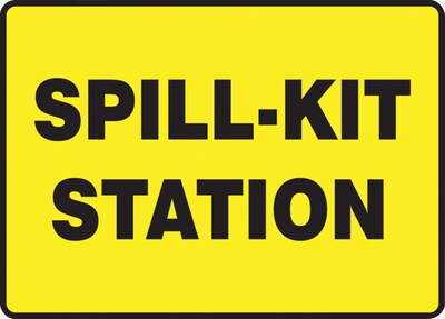 Accuform SPILL-KIT STATION Aluminum Safety Sign, 7 x 10 (MCHL563VA)
