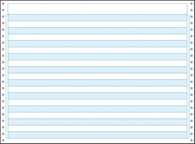 Printworks® Professional Continuous Computer Paper, 20 lbs., 11 x 14.875, Blue Bar, 2400 Sheets/Carton (PRB02153)