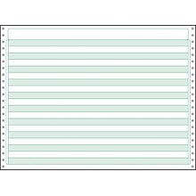 Printworks® Professional 2-Part Computer Paper, 13 lbs., 11 x 14.875, 1/2 Green Bar, 1500 Sheets/