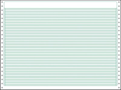 Printworks® Professional Computer Paper, 13 lbs., 11 x 14.875, Green Bar, 2200 Sheets/Carton (PRB02717)