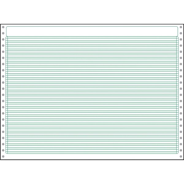 Printworks® Professional Continuous Computer Paper, 20 lbs., 11 x 14.875,  Green Bar, 2200 Sheets/C