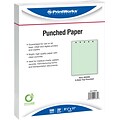 Printworks Professional 8 1/2 x 11 20 lbs. Punched Paper, Green, 2500/Case