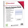 Paris DocuGard® 8 1/2 x 11 24 lbs. Standard Security Business Middle Check Paper, Blue, 2500/Case
