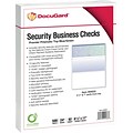 Paris DocuGard® 8 1/2 x 11 24 lbs. Standard Security Business Top Check Paper,Blue/Green,2500/Case