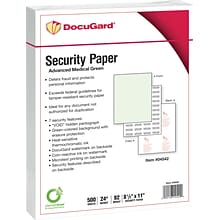 Paris DocuGard Medical Security Paper, 8.5 x 11, 25 lbs., Blue, 500 Sheets/Ream, 2500/Carton (0454