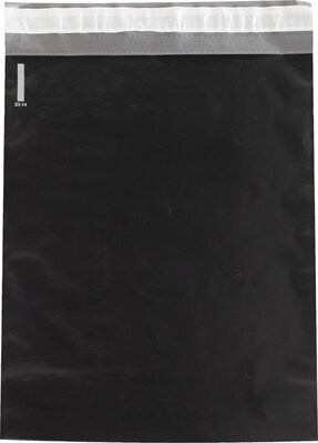 Colored Poly Mailers, Black, 12 x 15-1/2, 100/Case