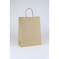 Lindsey Shopper 13 x 10 x 5 Kraft Paper Shopping Bags, Brown, 250/Carton (KRAFT10513)