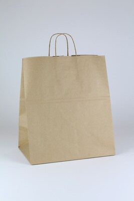 Take Home Shopper 16.25 x 14 x 9.5 Kraft Paper Shopping Bags, Brown, 200/Carton (KRAFT141015)