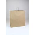 Jumbo Shopper 18 x 18 x 7 Kraft Paper Shopping Bags, Brown, 200/Carton (KRAFT18718)
