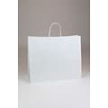 Vouge Shopper 13 x 16 x 6 Kraft Paper Shopping Bags, White, 250/Carton (WHITE16613)