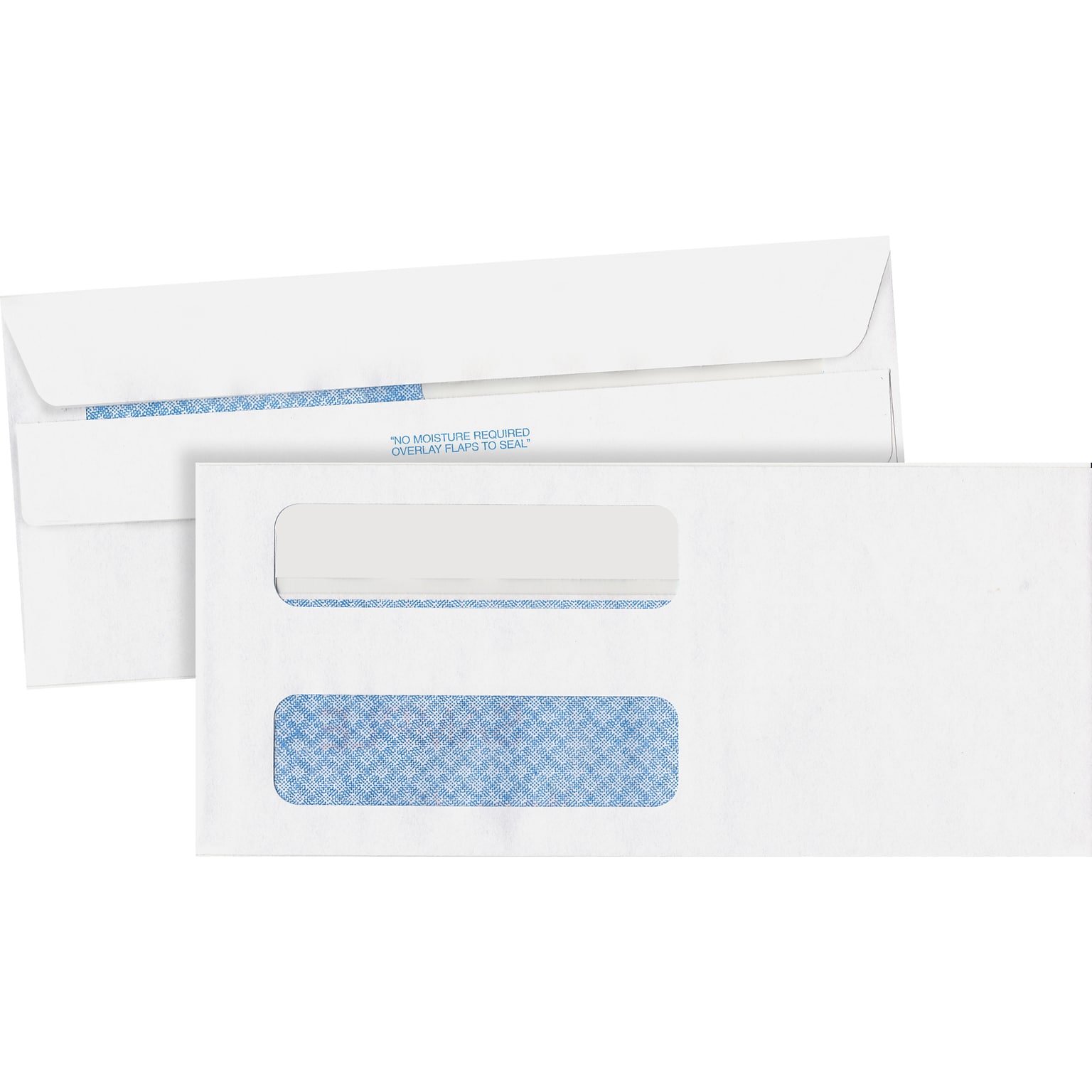 Medical Arts Press® Double Window Self Seal Envelopes, 3-7/8x8-7/8, Security Tint,  500/Box