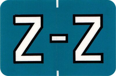 Medical Arts Press® Colwell Jewel Tone® Compatible Alpha Sheet Style Labels; Z