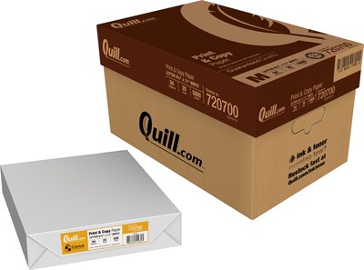 Quill Brand® 8.5 x 11 Multipurpose Copy Paper, 20 lbs., 94 Brightness, 40 Cartons/Pallet (720700TL
