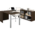 i3 by Bestar U -Shaped desk in Tuxedo and Sandstone