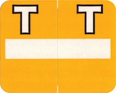 Medical Arts Press Alpha Labels on Roll,  Letter T, 750/Roll (39910)