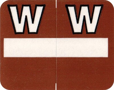 Medical Arts Press Alpha Labels on Roll,  Letter W, 750/Roll (39913)