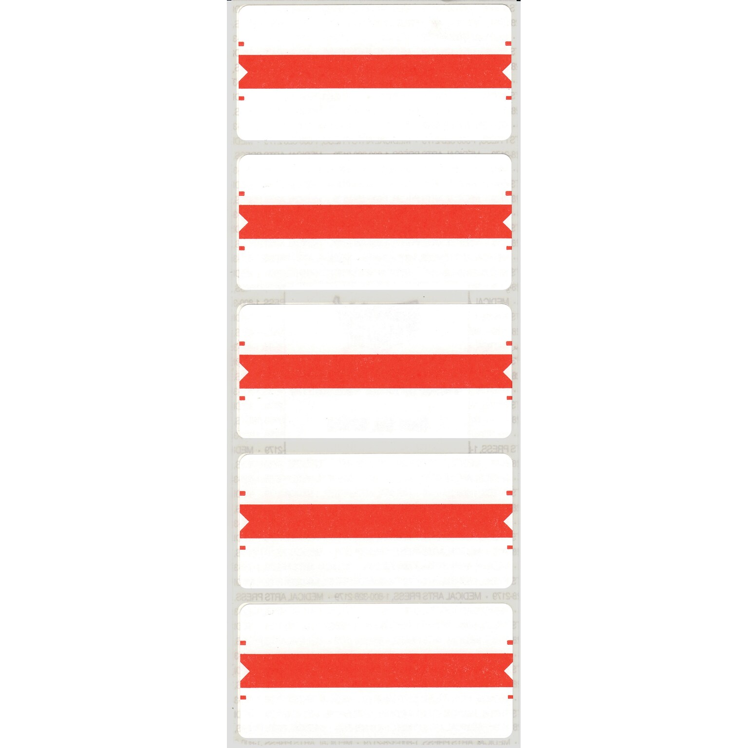 Medical Arts Press Wraparound Name Labels, Red, 250/Pack (32600)