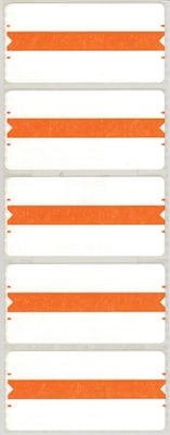 Medical Arts Press Wraparound Name Labels, Orange, 250/Pack (32605)