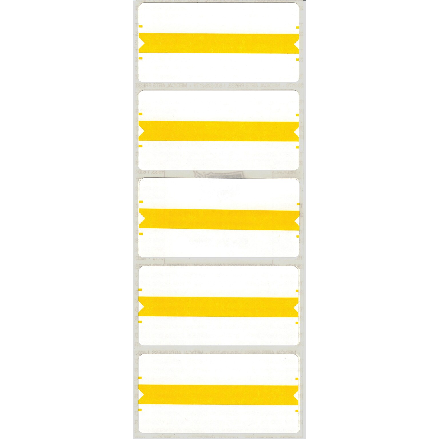 Medical Arts Press Wraparound Name Labels, Yellow, 250/Pack (32609)