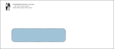 Medical Arts Press® Single Window Touch and Seal #10 Envelopes; Security Tint, Personalized, 500/Box