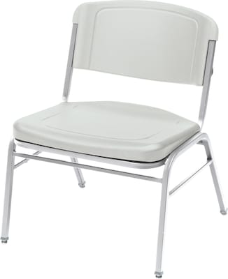 Iceberg Rough N Ready Series Big & Tall Stacking Chair, Plastic, Platinum, 4/Carton (ICE64123)
