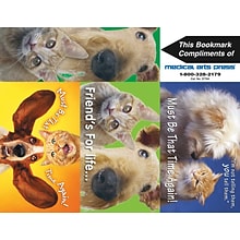 Humorous 3-Up Laser Postcards with Bookmark, Cats/Dogs You Tell Them, 150 Postcards/Pack