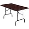 Quill Brand® Folding Table, 72L x 30W, Walnut (27096/51255)