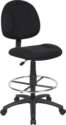 Boss® Drafting Stool w/ Footring; Black