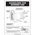 ACCUFORM SIGNS® Safety Poster, GUIDELINES FOR GRINDER USE, 12 x 9, Laminated Flexible Plastic, Ea.