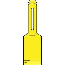 Accuform Loop n Strap Tags, Blank, Yellow, Plastic, 25/Pack (TAL375)