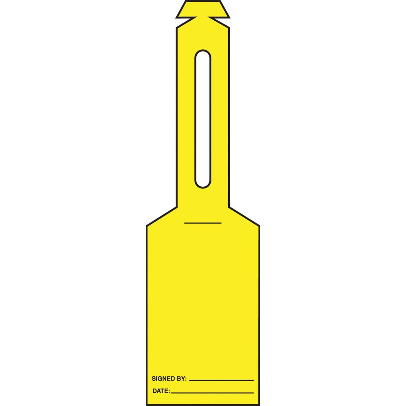 Accuform Loop n Strap Tags, Blank, Yellow, Plastic, 25/Pack (TAL375)