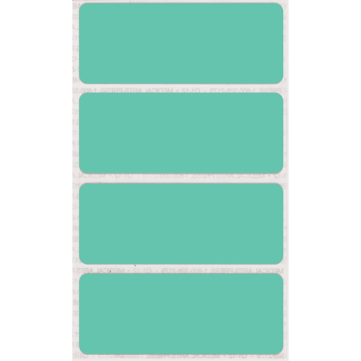 See-Thru Full Color Label Protectors, Aqua