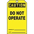 ACCUFORM SIGNS® QuickTags™ Refill Tags, CAUTION DO NOT OPERATE, 6¼ x 3, PF-Cardstock, 100/Pk