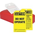 ACCUFORM SIGNS® QuickTags™ Dispenser & Tags, CAUTION DO NOT OPERATE, 6¼ x 3, PF-Cardstock, Set