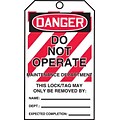 ACCUFORM SIGNS® QuickTags™ Refill Tags, DANGER DO NOT OPERATE-MAINT DEPT., 6¼x3, Cardstock, 100/Pk