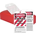 ACCUFORM SIGNS® QuickTags™ Dispenser & Tags, DANGER LOCKED OUT DO NOT REMOVE, 6¼x3, PF-Cardstock
