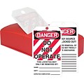 Accuform Signs® QuickTags™ Dispenser & Tags, DANGER DO NOT OPERATE, 6¼ x 3, PF-Cardstock, Set (TDR110)