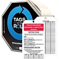 Accuform Tag By-The-Roll, FIRE EXTINGUISHER RECHARGE & INSPECTION, 6 1/4x3 Cardstock, 100/Roll (TAR710)