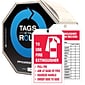 Accuform Tag By-The-Roll; TO USE FIRE EXTINGUISHER INSPECTION RECORD, 6¼"x3" Cardstock 100/Roll (TAR712)