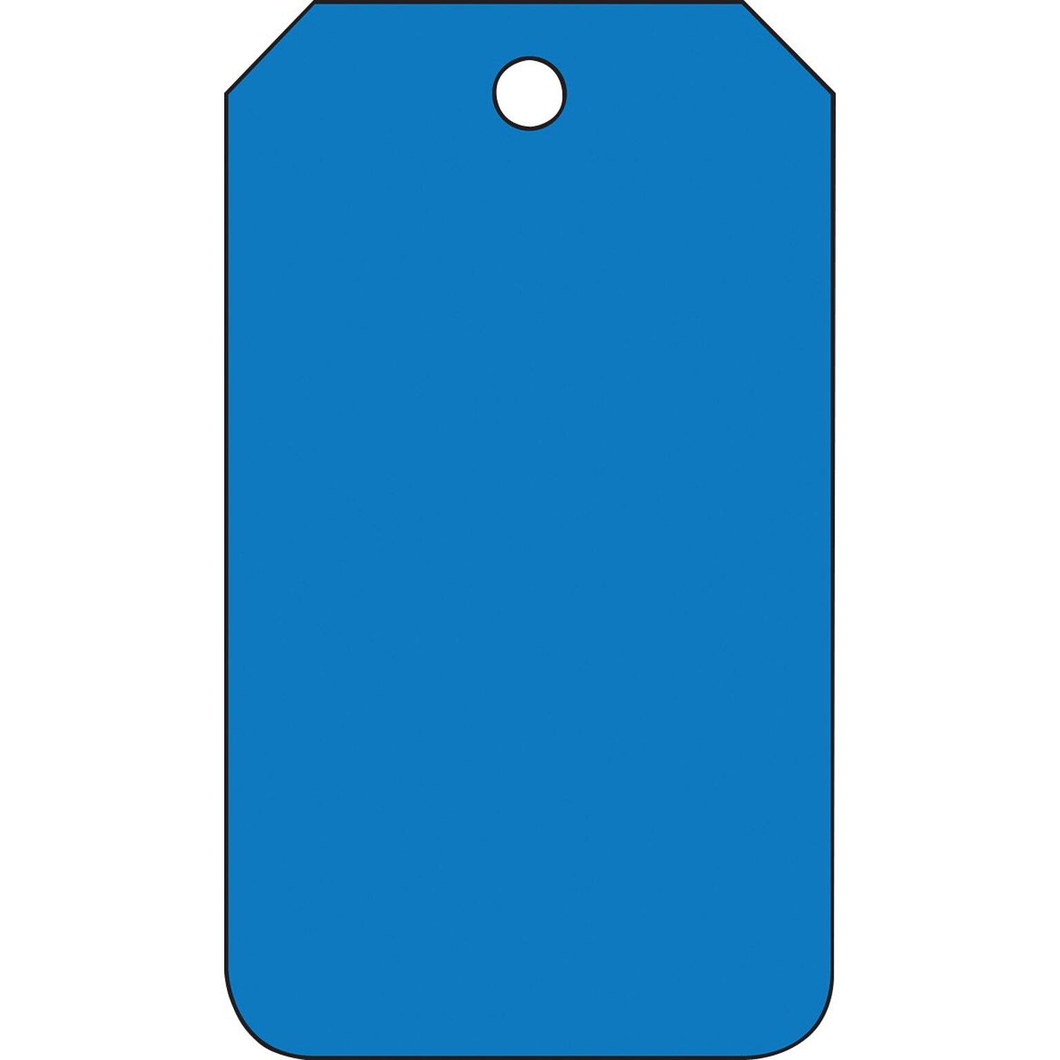 Accuform Solid Color Blank Tag, Blue, 5 3/4 x 3 1/4, PF-Cardstock, 25/Pack (MDT526CTP)